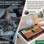 269 Slot Battery Organizer Case with Tester – Heavy Duty Storage Box for AA, AAA, 9V and More