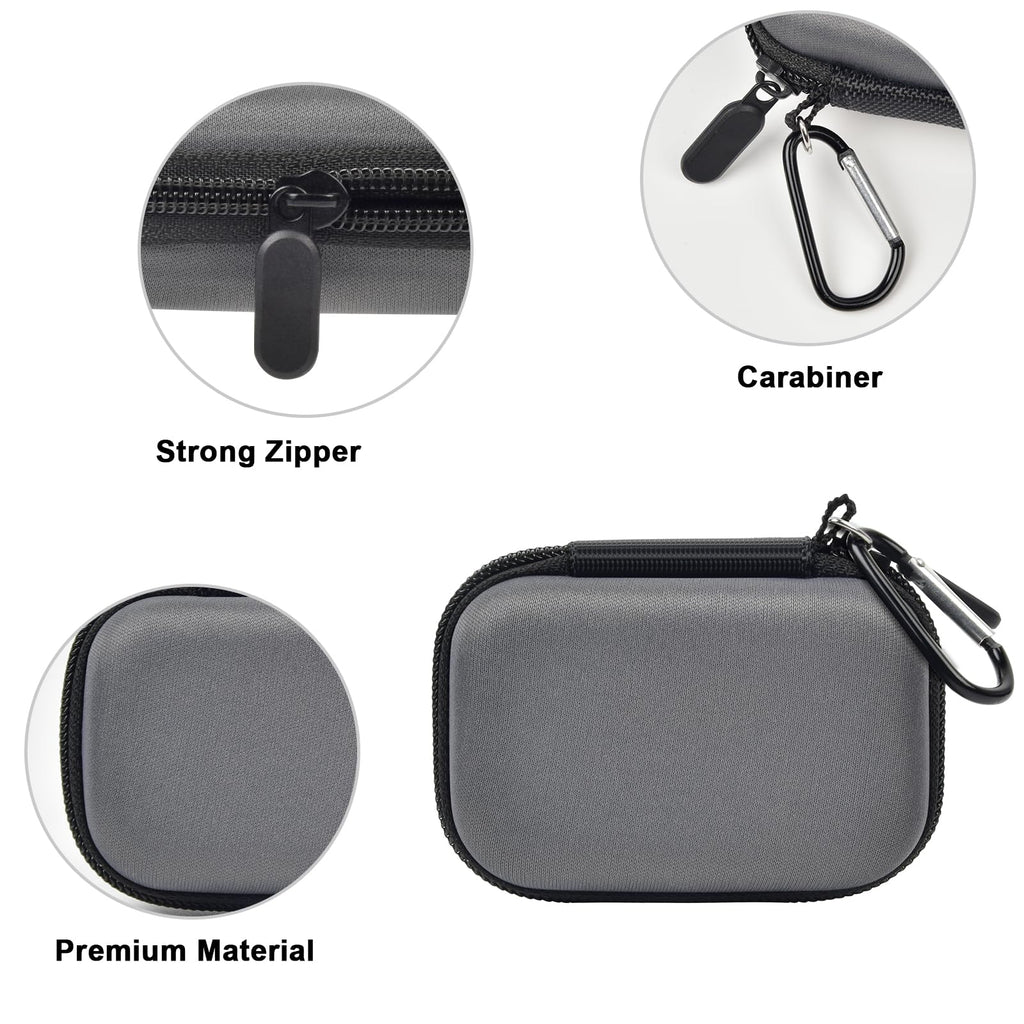 Hard Carrying Case for Crucial X10/X9 Pro Portable SSD–Shockproof External SSD Storage Bag with Mesh Pocket