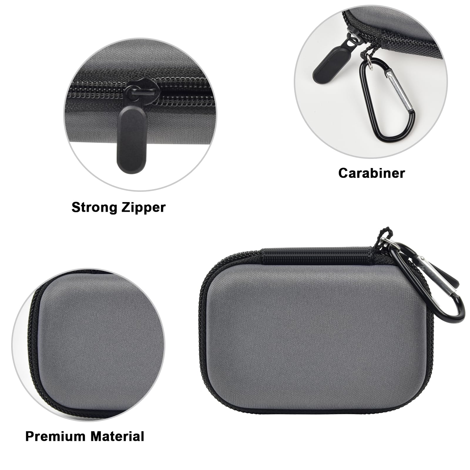 Hard Carrying Case for Crucial X10/X9 Pro Portable SSD–Shockproof External SSD Storage Bag with Mesh Pocket