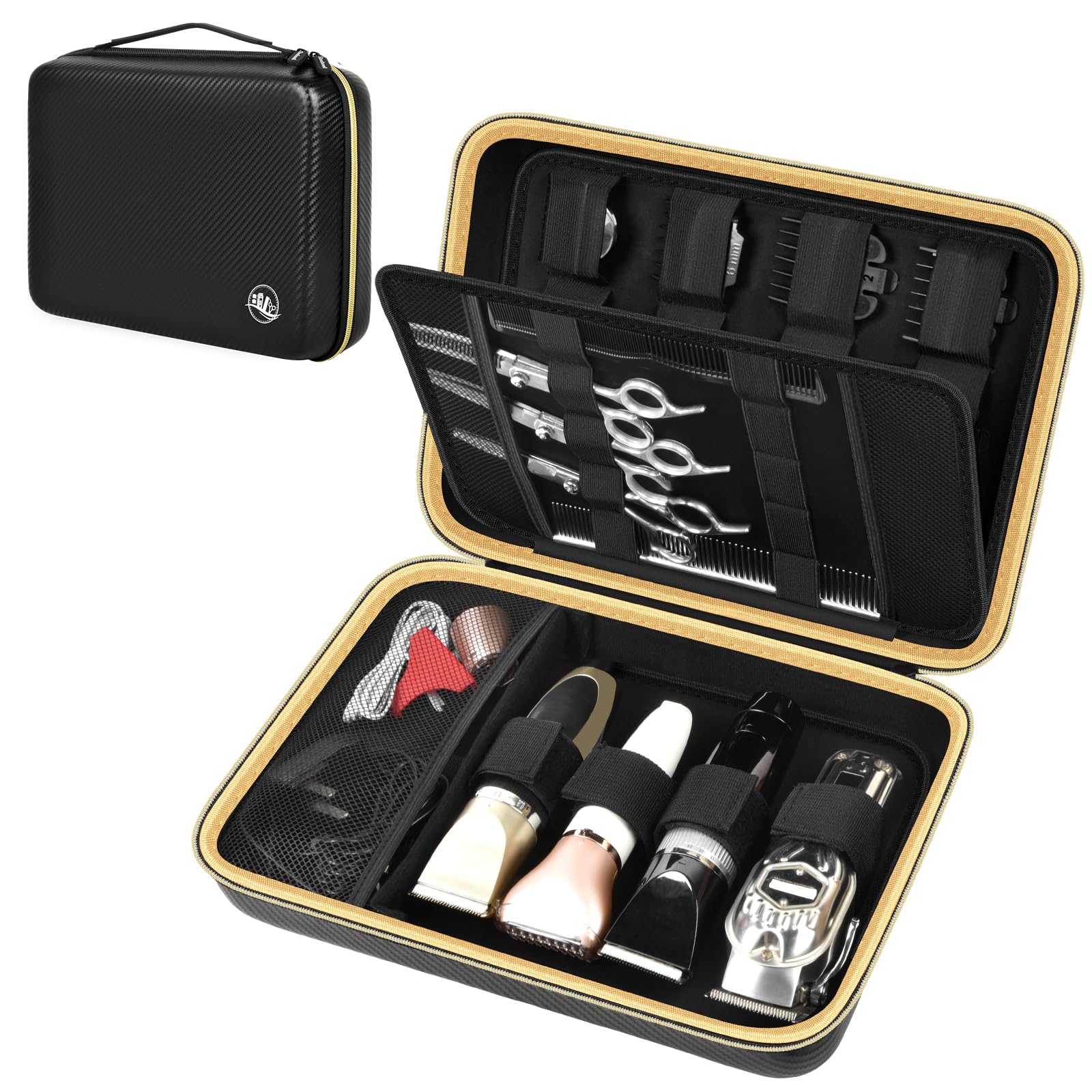 Professional Hair Clipper Travel Case – Portable Barber Organizer for Clippers, Guards and Grooming Tools