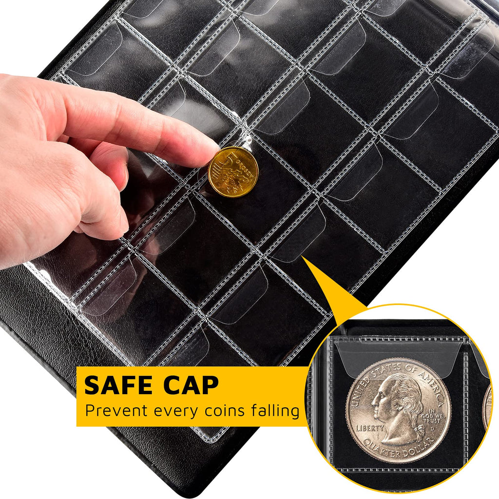 300 Pocket Coin Collection Album – Protective Coin Storage Book for Collectors