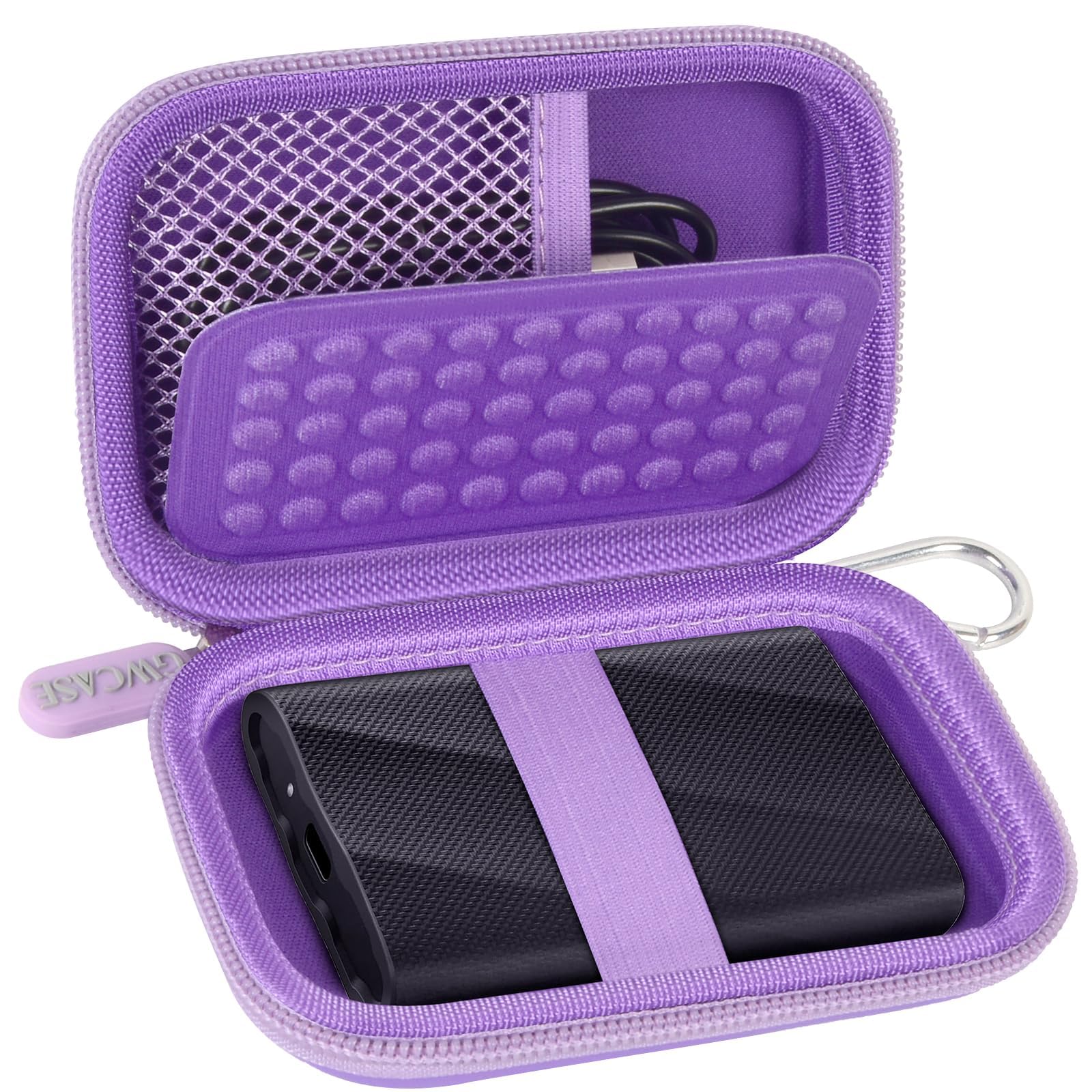 Portable SSD Case and Travel Organizer for 1TB/2TB/4TB Samsung T9/T7 External Drive