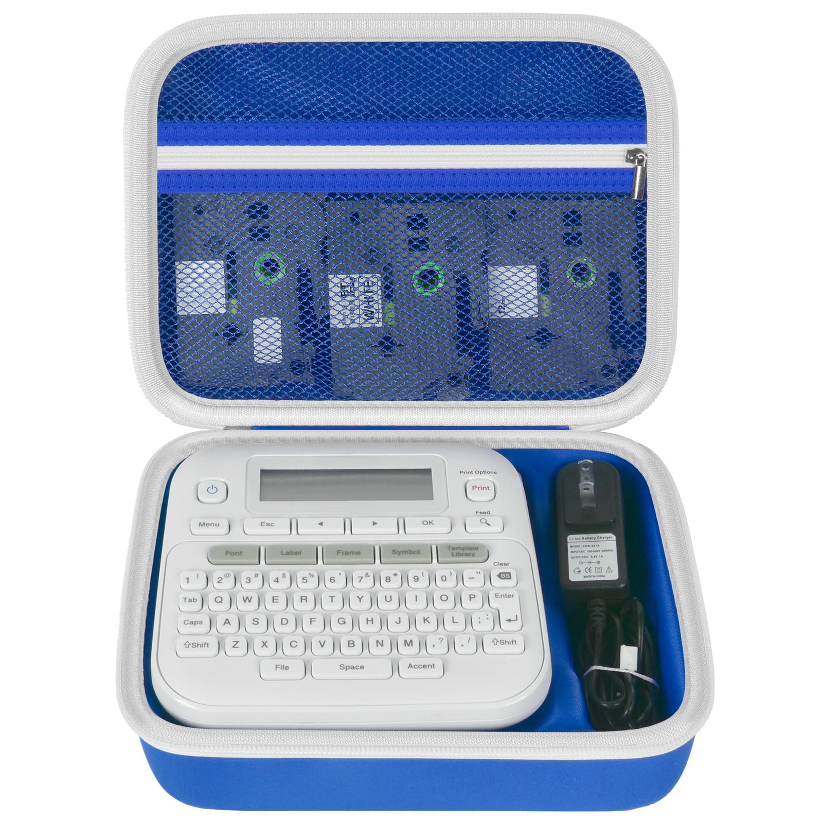 Portable Label Maker Case for P-Touch PTD220/210–Storage Organizer for Tapes and Accessories