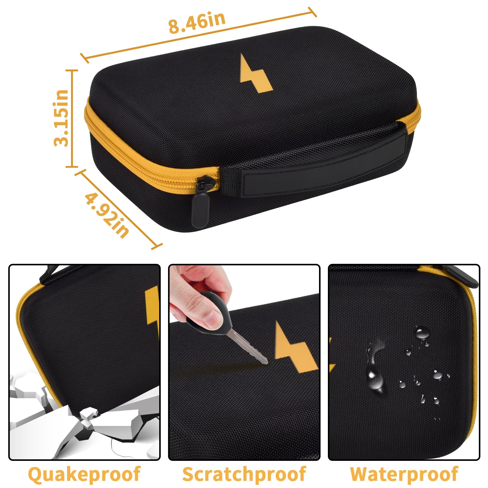 Hard Carrying Case for Fluke Digital Multimeter – Protective Travel Organizer for Meter and Test Leads