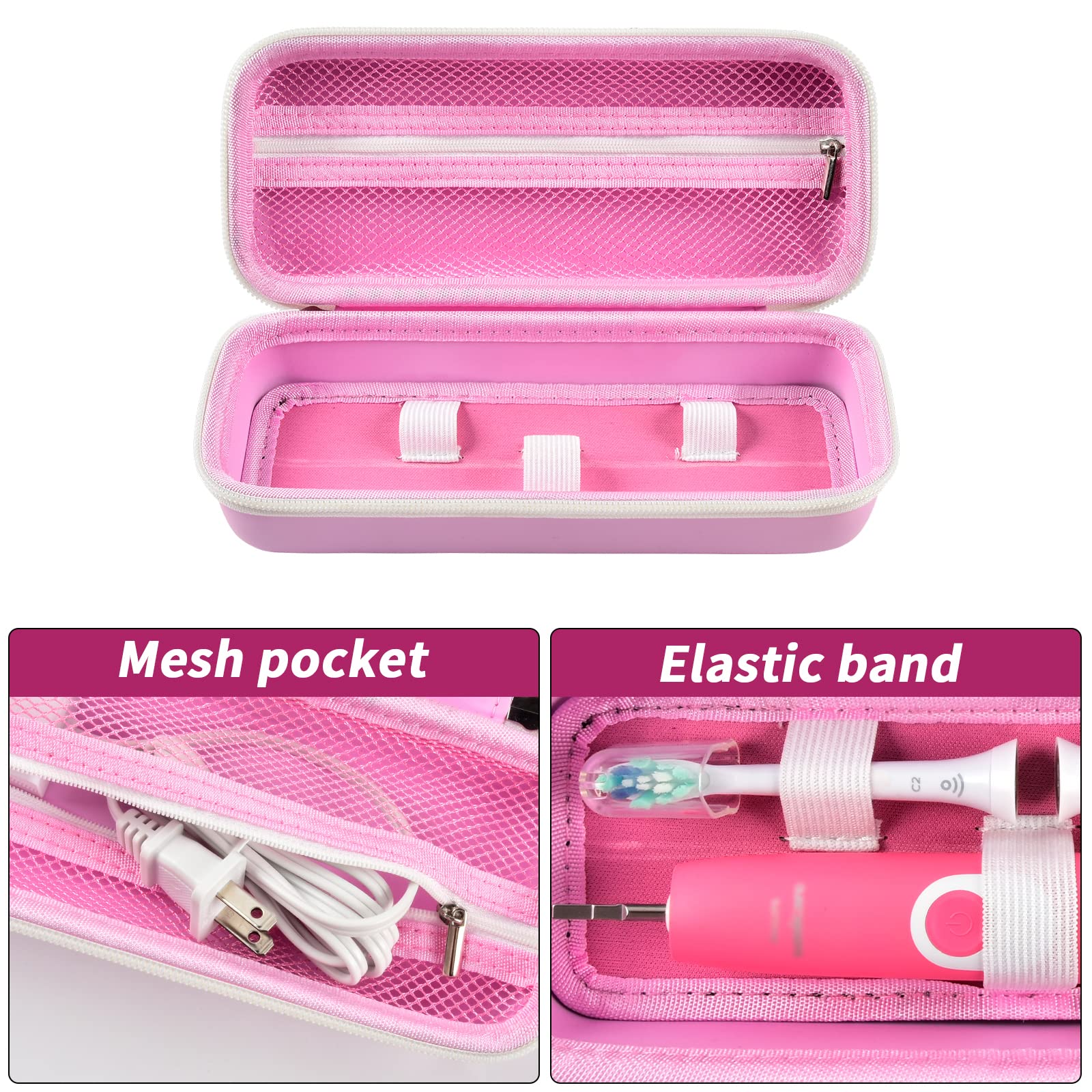 Electric Toothbrush Travel Case for Oral-B and Philips Sonicare - Waterproof Holder Bag