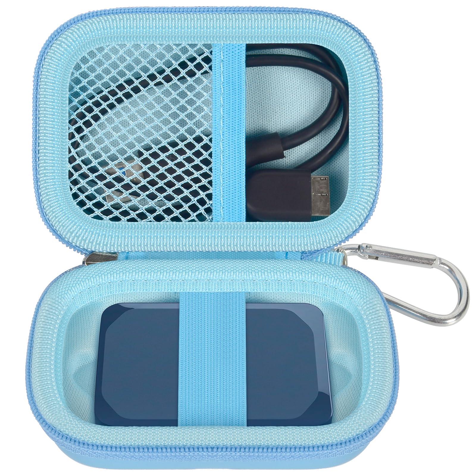 Hard Carrying Case for Crucial X10/X9 Pro Portable SSD–Shockproof External SSD Storage Bag with Mesh Pocket
