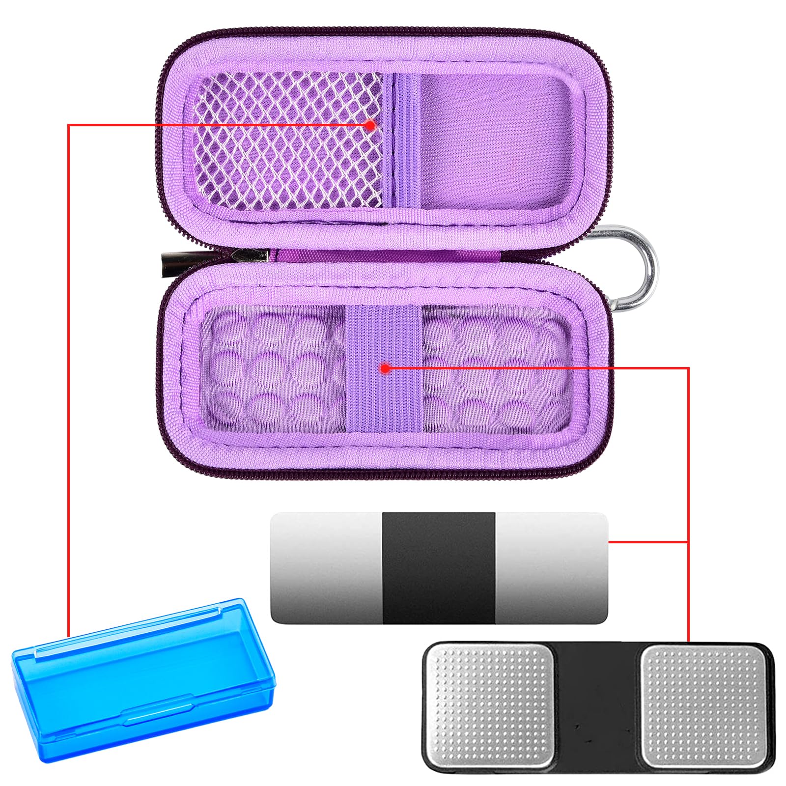 Shockproof Travel Case for KardiaMobile 6L Max – Dual EVA Protection, Use Without Removing