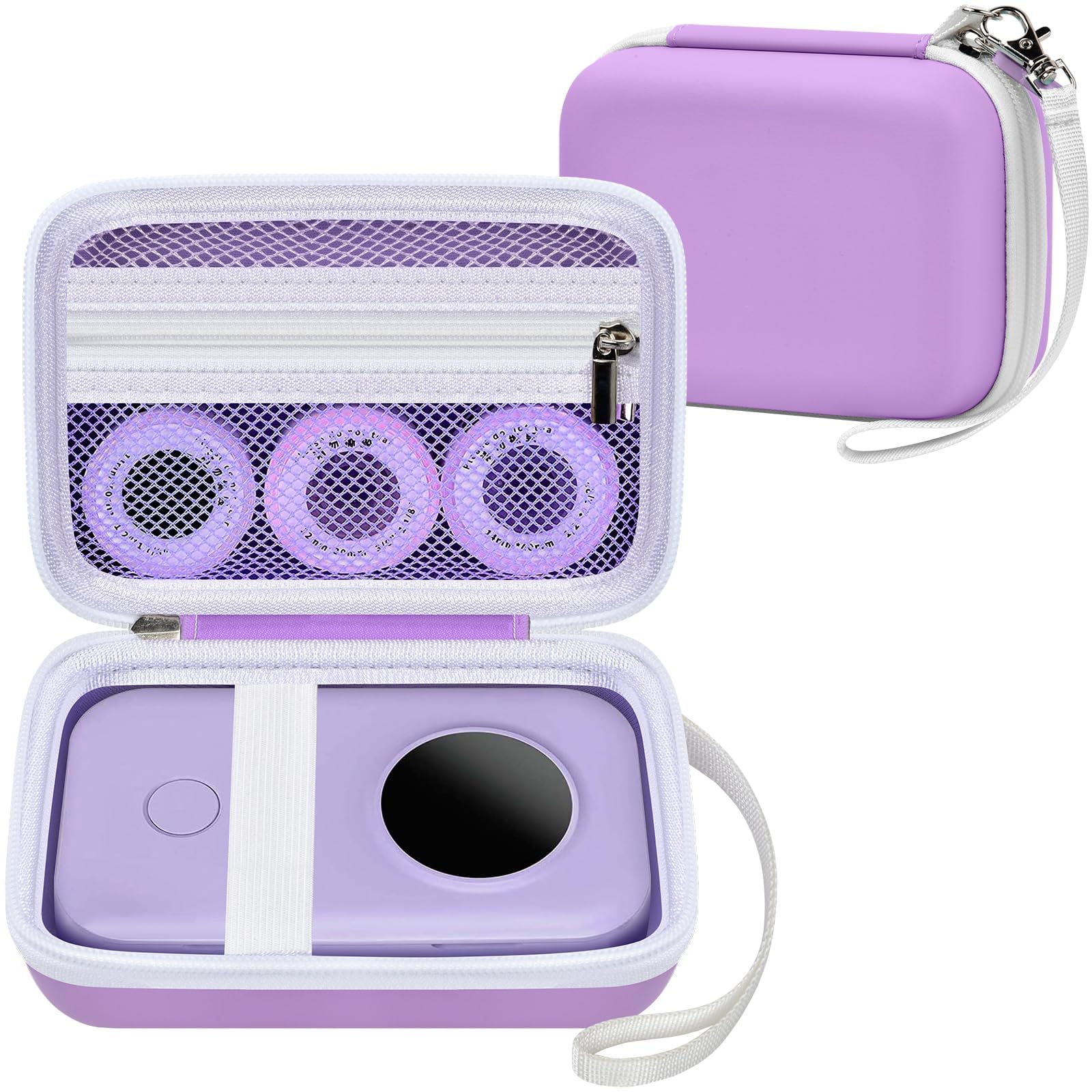Label Maker Carrying Case Fits Phomemo, NIIMBOT and More– Protective EVA Bag with Mesh Pocket