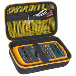 Hard Carrying Case for Fluke Digital Multimeter – Protective Travel Organizer for Meter and Test Leads