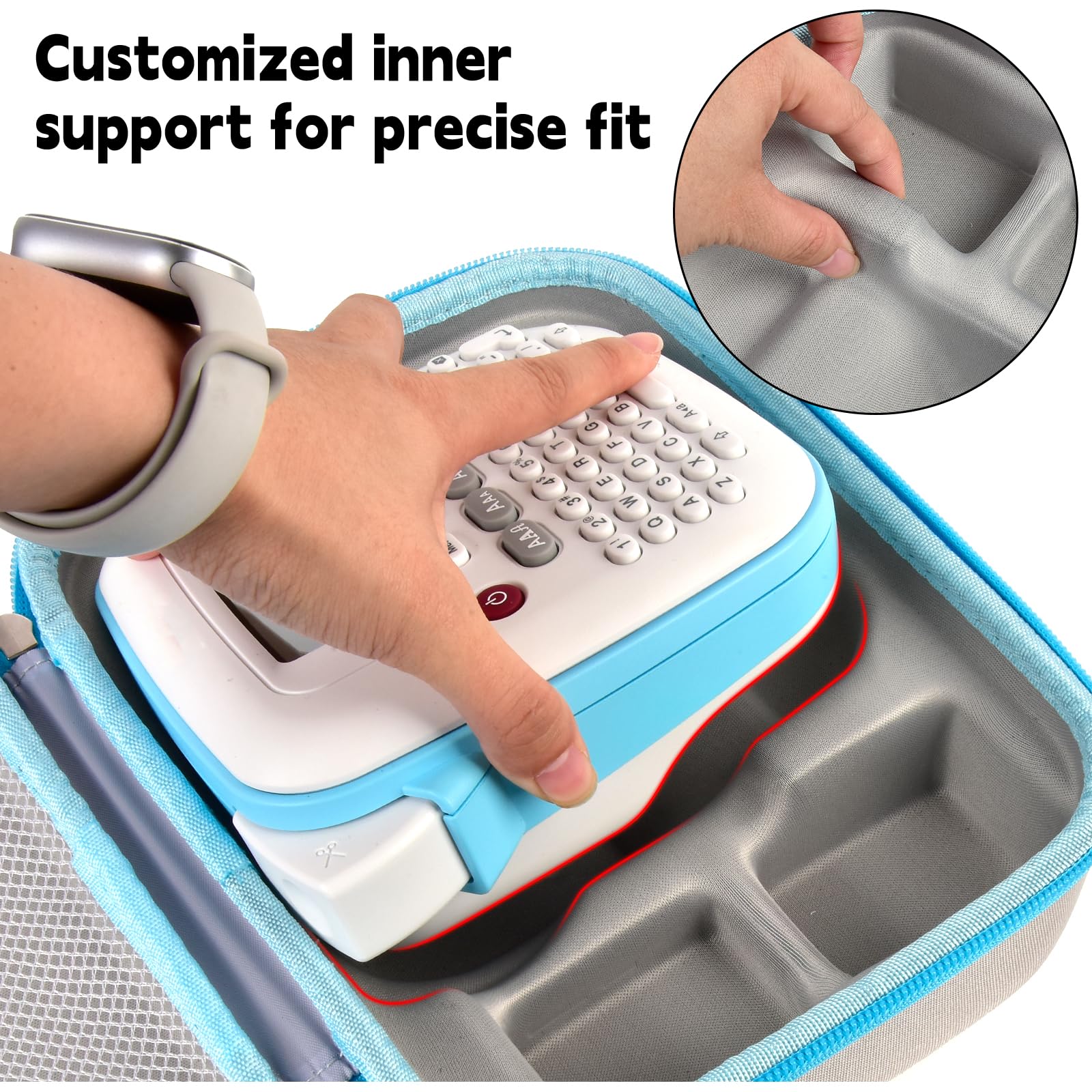 Portable Label Maker Case – Fits PT-N20 / PT-N25BT, Travel and Office Organizer Bag