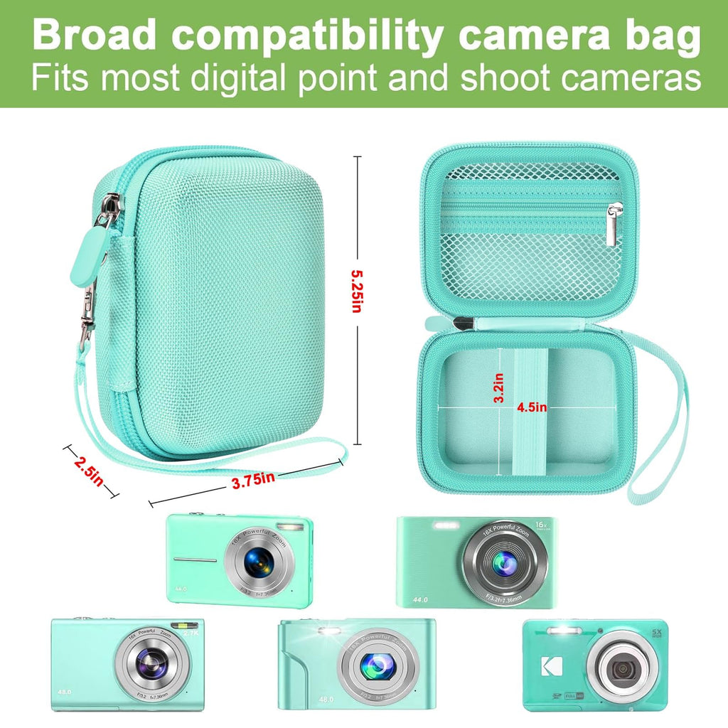 Digital Camera Case For VAHOIALD, Kodak and More | Protective Bag with SD Card Holder