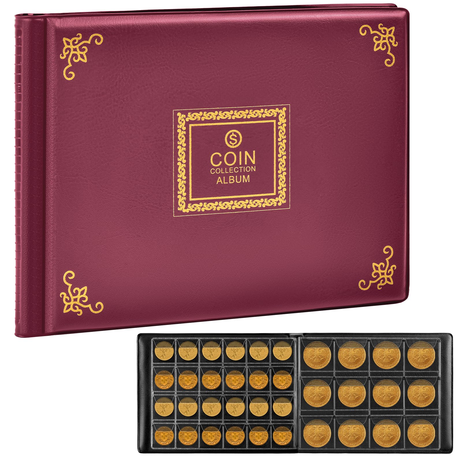300 Pocket Coin Collection Album – Protective Coin Storage Book for Collectors