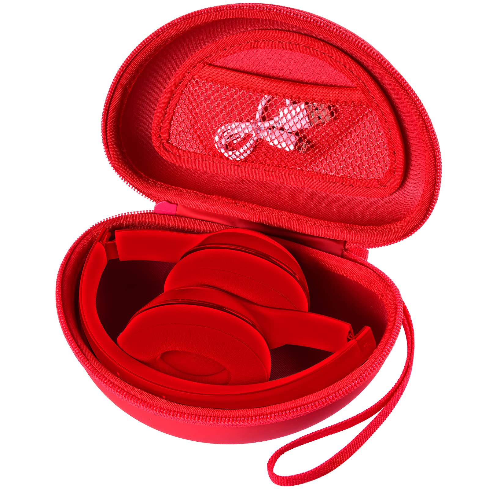 Shockproof Foldable Headphone Travel Case with Mesh Pocket – Compatible with Solo and Studio