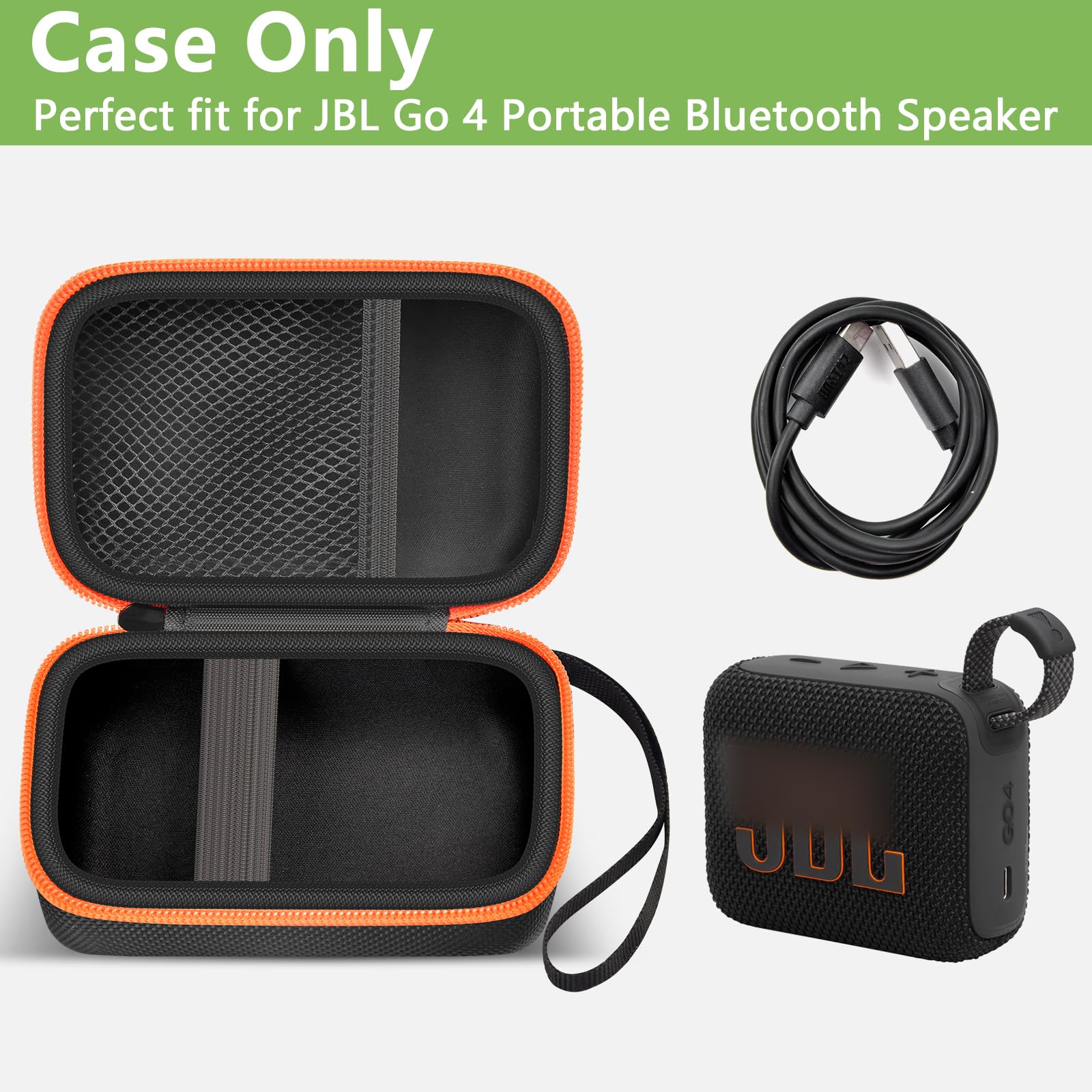 Travel Case for JBL Go 4 / Go 3 / Go 2 Speaker – Shockproof Portable Storage Organizer