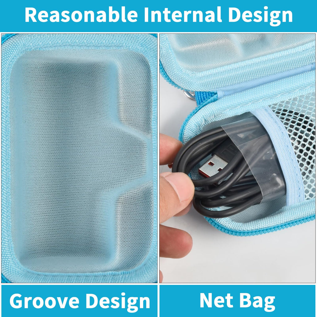 Portable Charger Case for Mini Power Bank, Hard Shell Travel Storage Bag with Cable Pocket