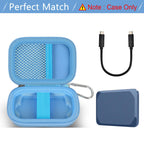 Hard Carrying Case for Crucial X10/X9 Pro Portable SSD–Shockproof External SSD Storage Bag with Mesh Pocket