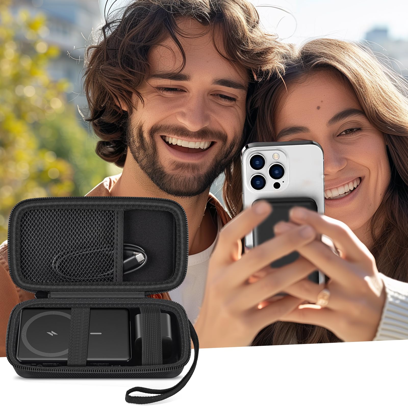 MagSafe Power Bank Carrying Case for Anker 633/622/621/321 Magnetic Battery – Shockproof Travel Storage Organizer