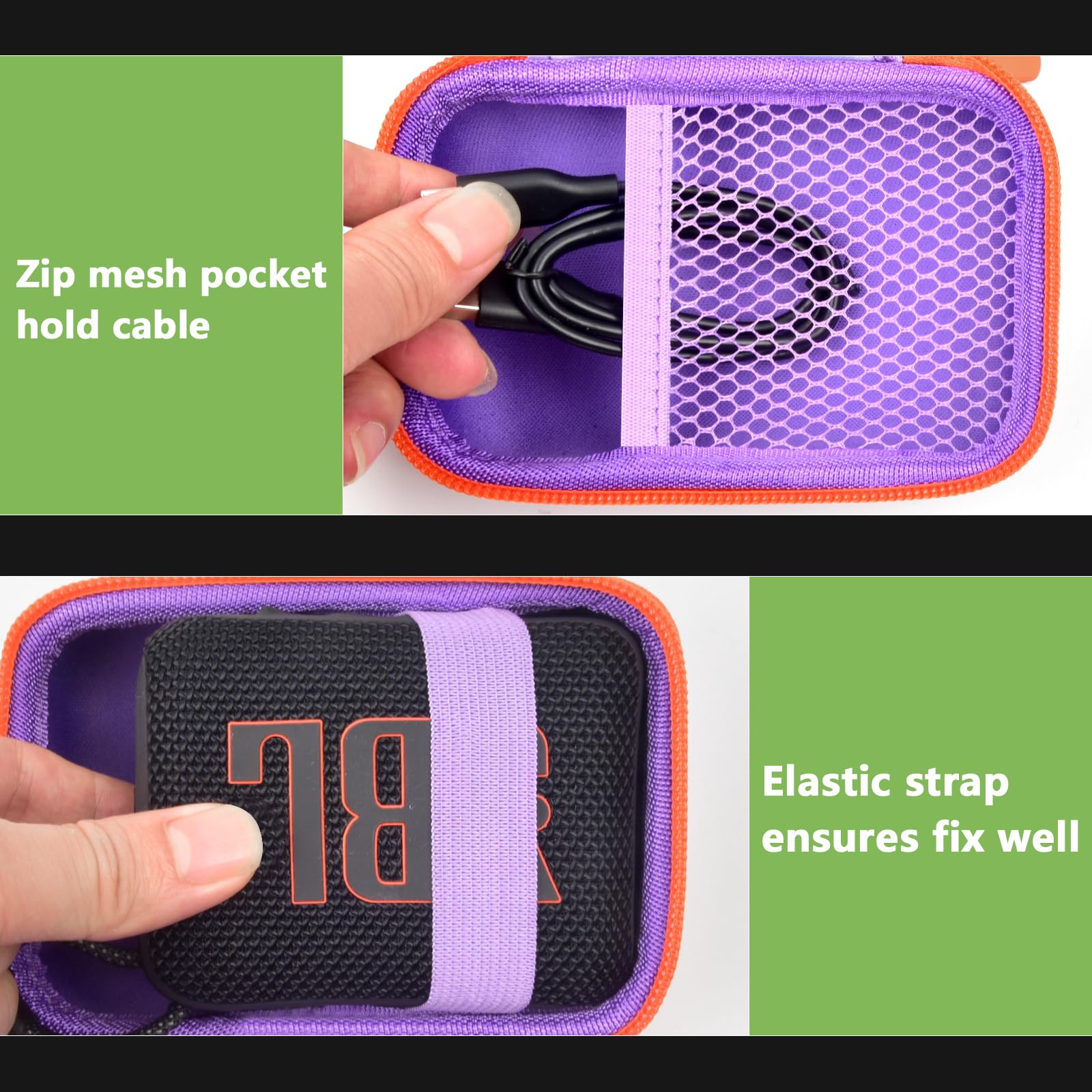Travel Case for JBL Go 4 / Go 3 / Go 2 Speaker – Shockproof Portable Storage Organizer
