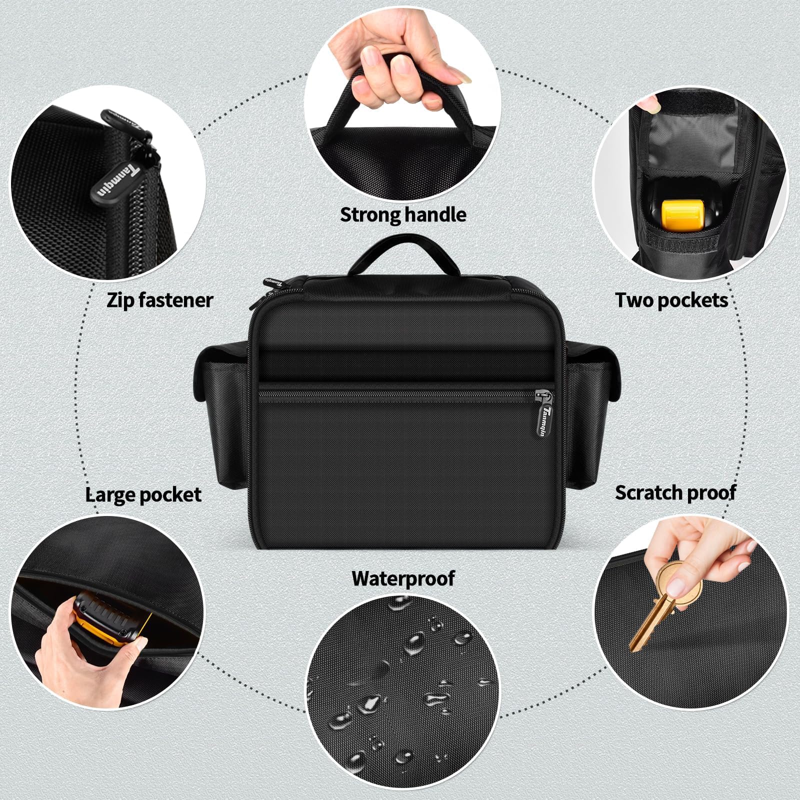 Portable Air Compressor Bag for DEWALT 20V MAX DCC020IB Tire Inflator and Accessories