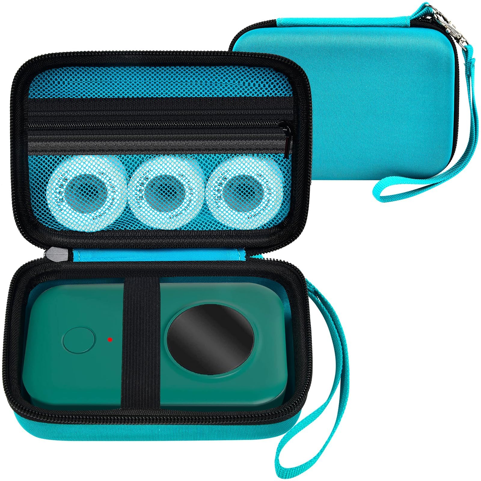 Label Maker Carrying Case Fits Phomemo, NIIMBOT and More– Protective EVA Bag with Mesh Pocket