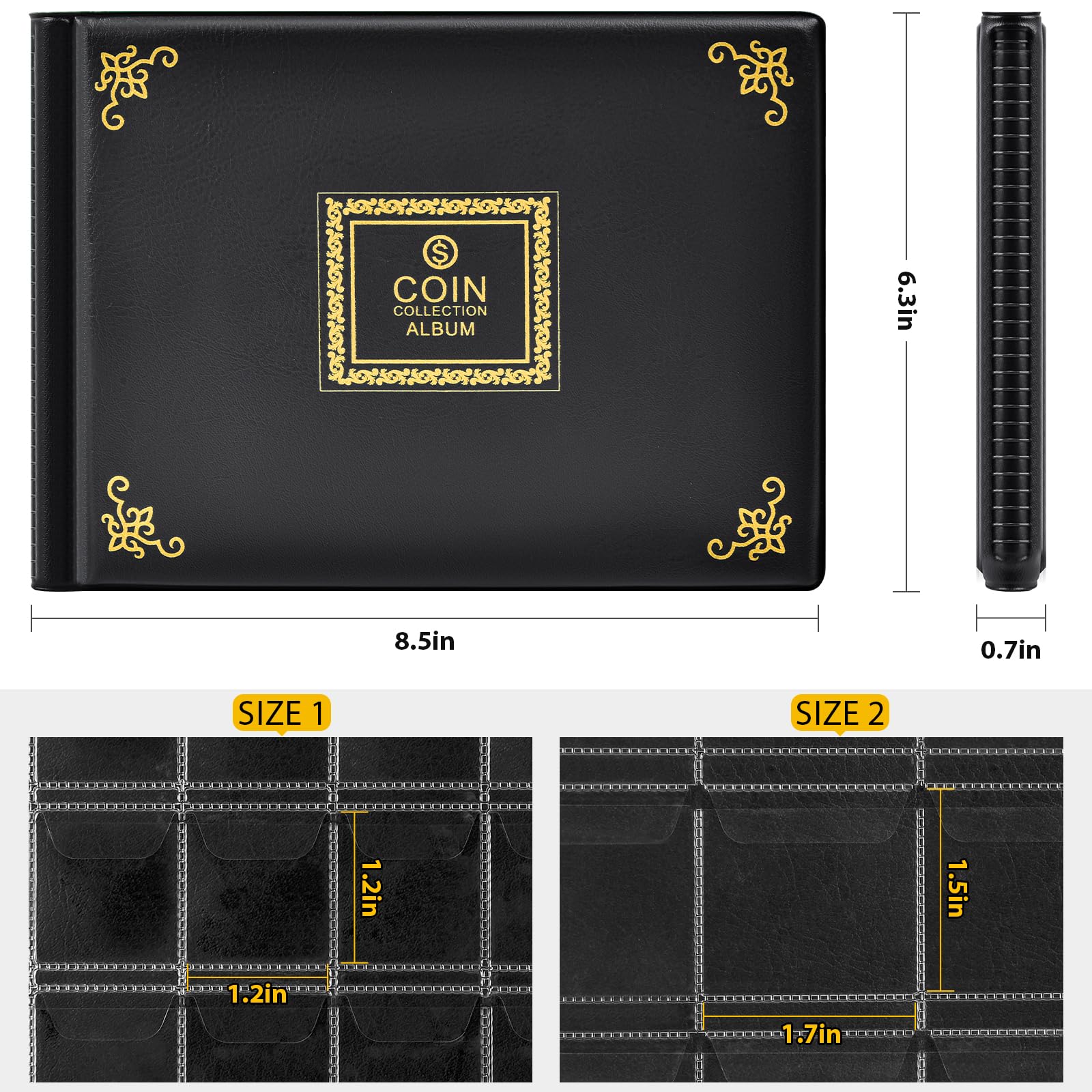 300 Pocket Coin Collection Album – Protective Coin Storage Book for Collectors