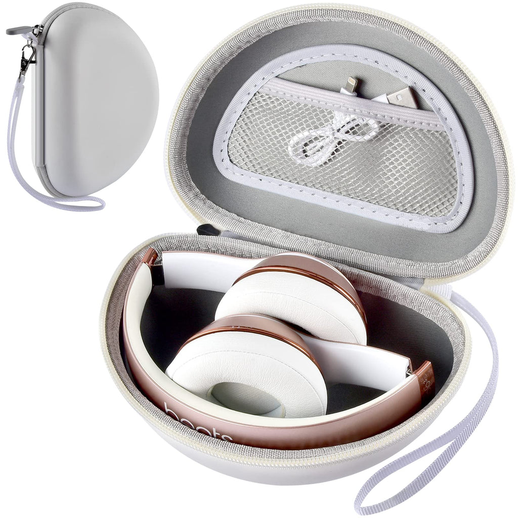 Shockproof Foldable Headphone Travel Case with Mesh Pocket – Compatible with Solo and Studio