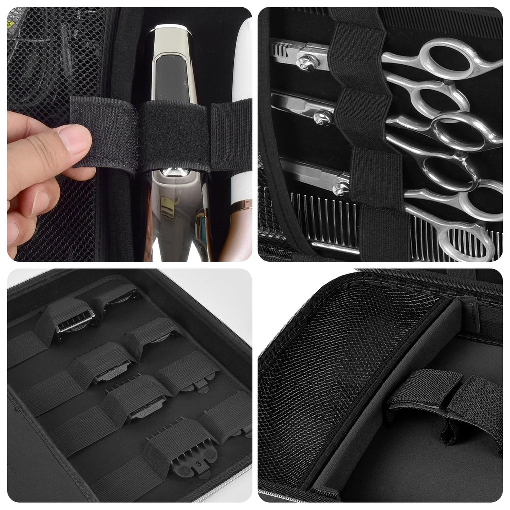 Professional Hair Clipper Travel Case – Portable Barber Organizer for Clippers, Guards and Grooming Tools
