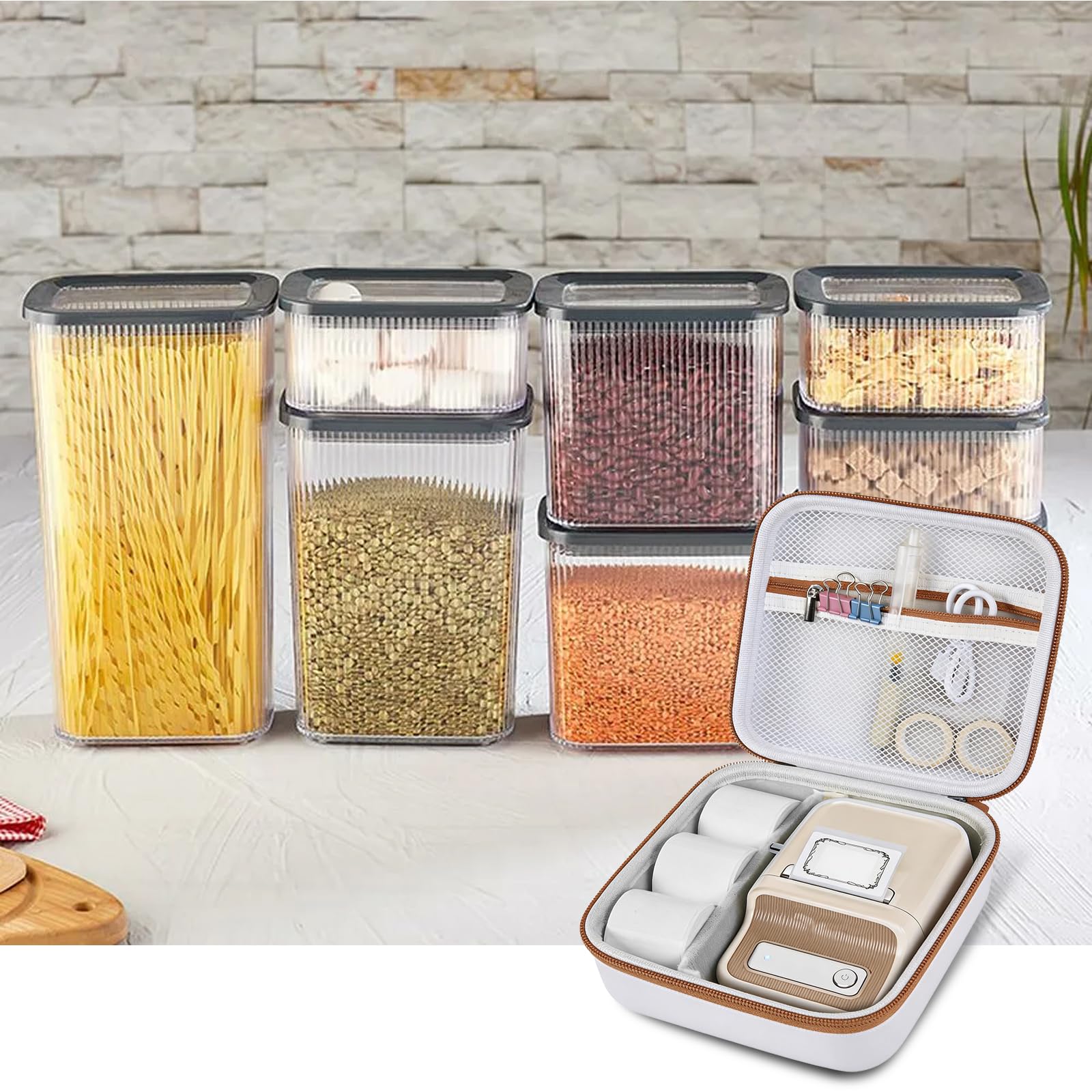 Travel Case for NIIMBOT B21 / B21 Pro / B1 Label Maker – Portable Storage Organizer for Labels and Accessories