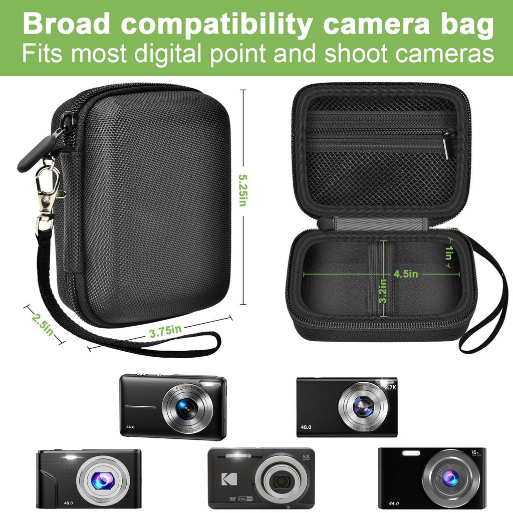 Digital Camera Case For VAHOIALD, Kodak and More | Protective Bag with SD Card Holder
