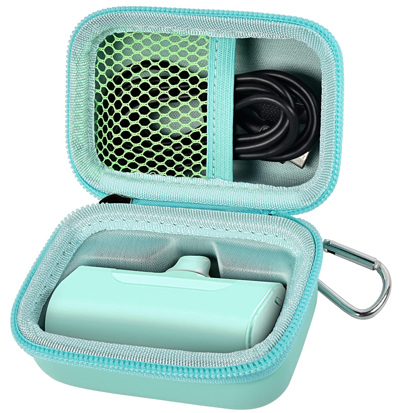 Portable Charger Case for Mini Power Bank, Hard Shell Travel Storage Bag with Cable Pocket