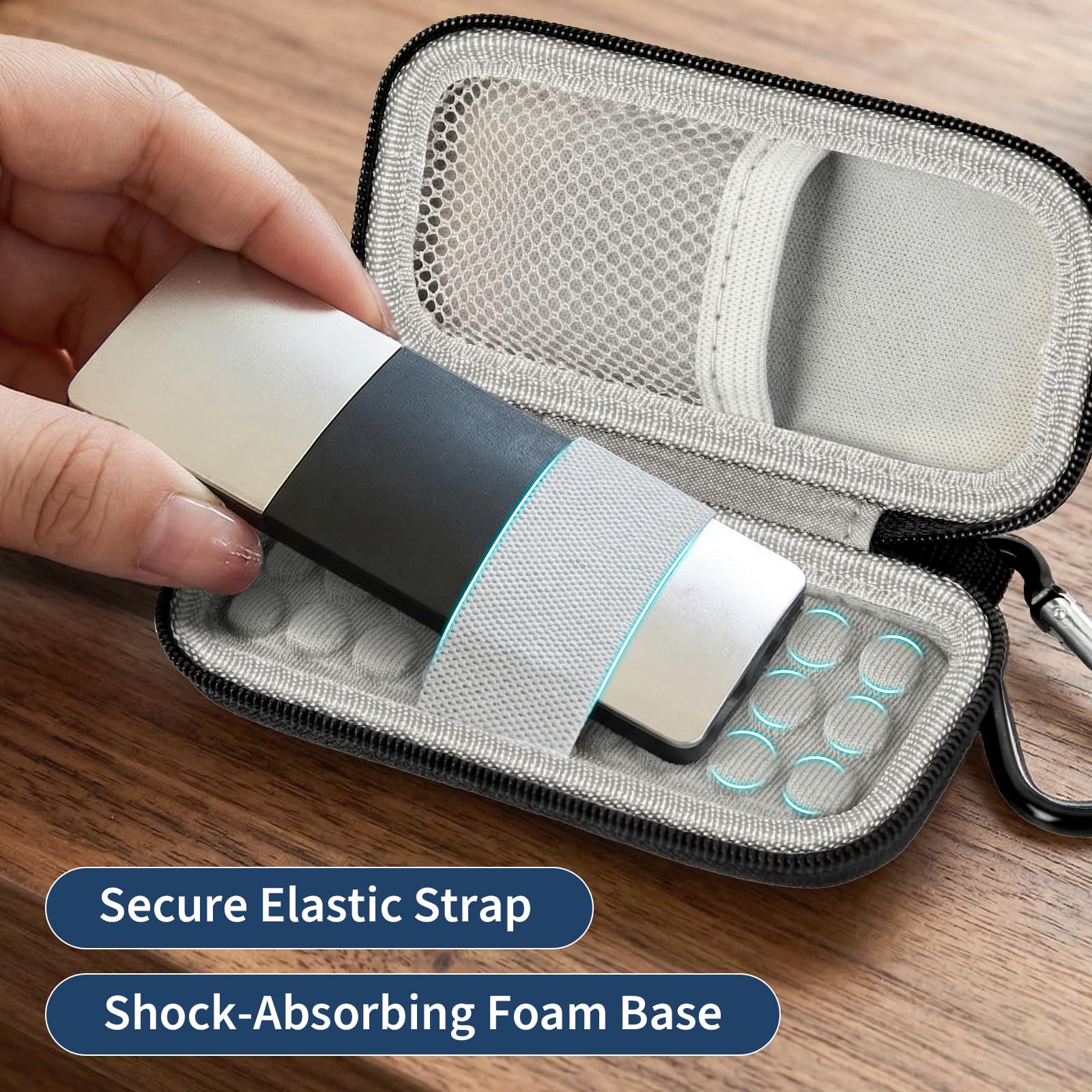 Shockproof Travel Case for KardiaMobile 6L Max – Dual EVA Protection, Use Without Removing
