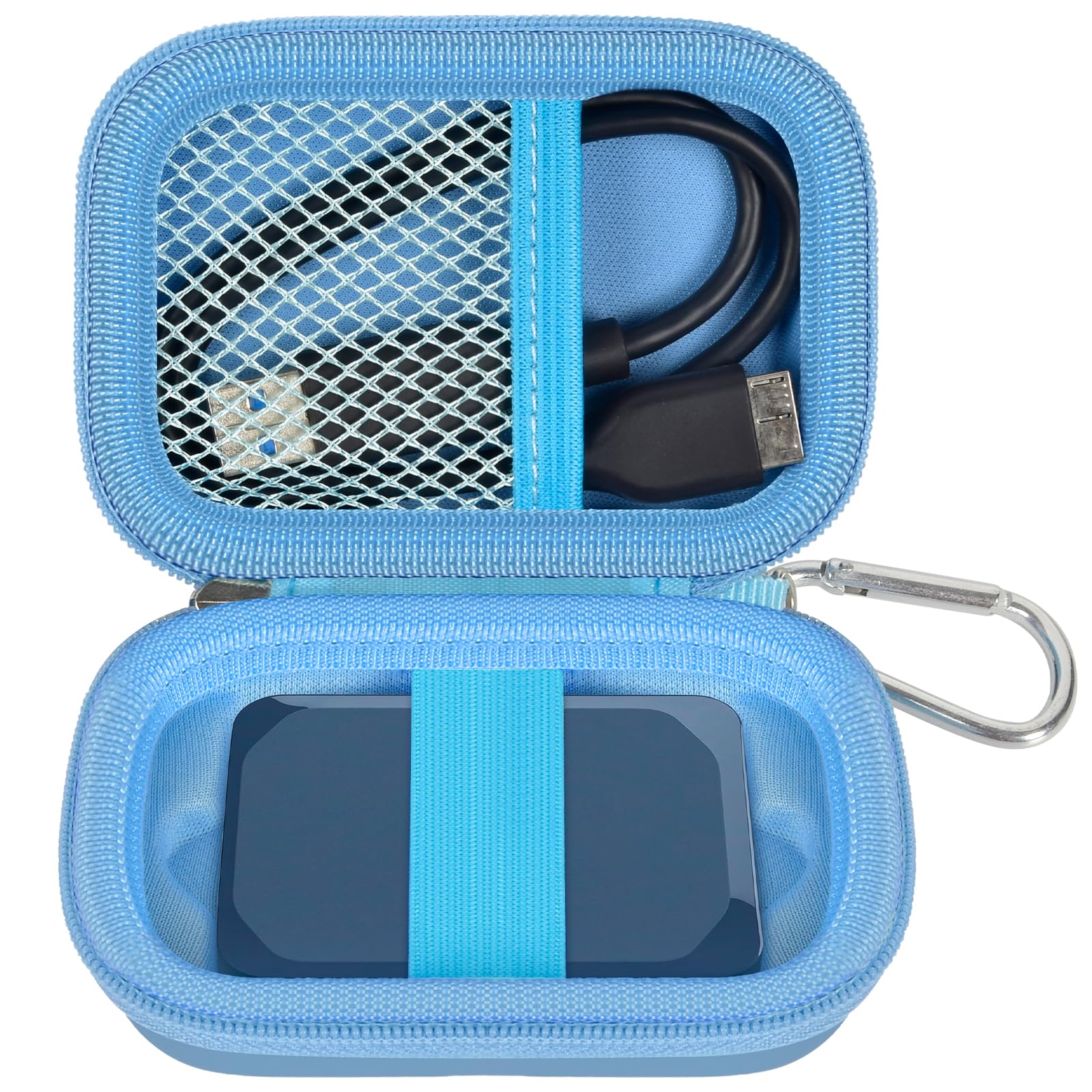 Hard Carrying Case for Crucial X10/X9 Pro Portable SSD–Shockproof External SSD Storage Bag with Mesh Pocket