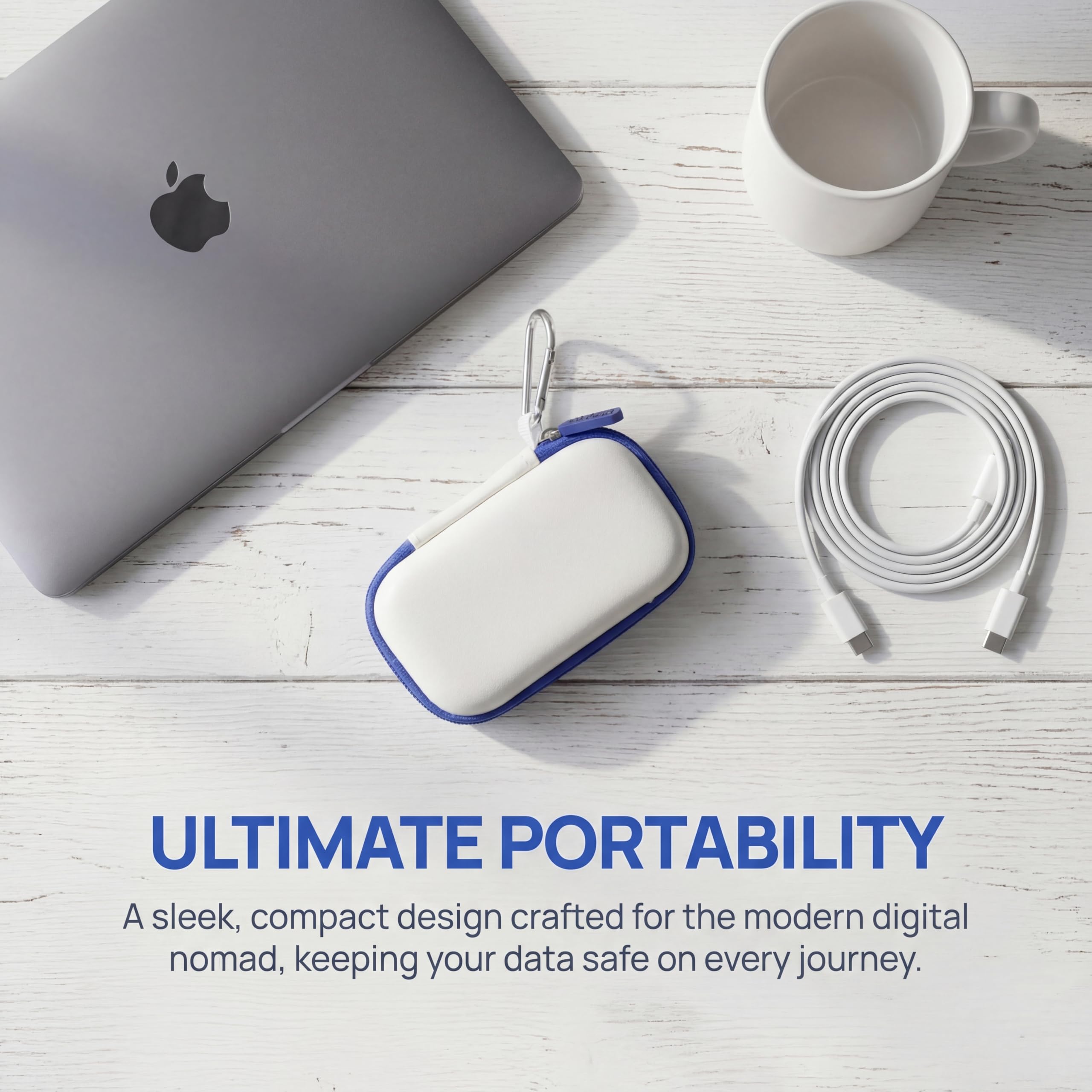 Portable SSD Case for SanDisk Extreme And Extreme PRO, Hard Shell Travel Storage  with SD Card Holder