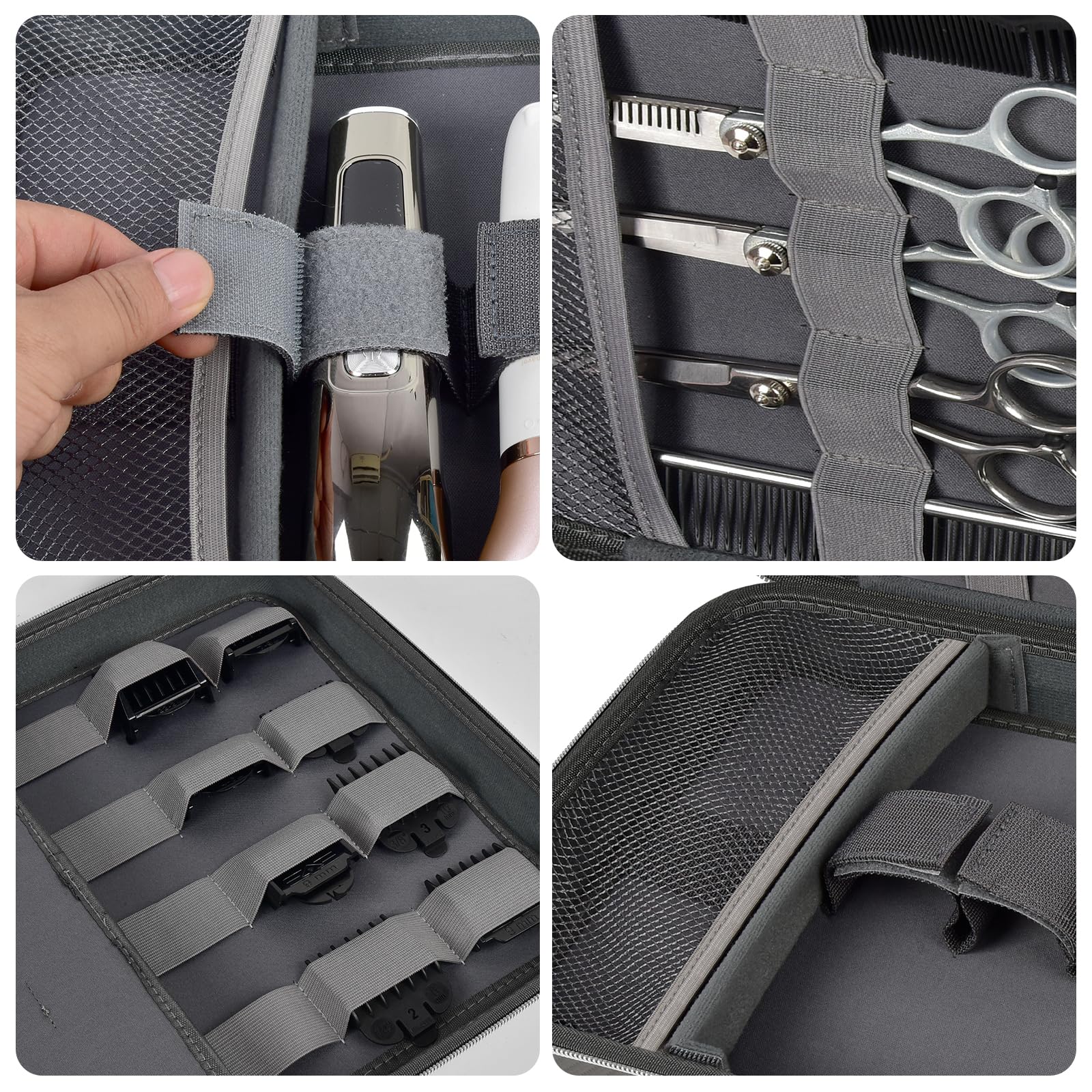 Professional Hair Clipper Travel Case – Portable Barber Organizer for Clippers, Guards and Grooming Tools