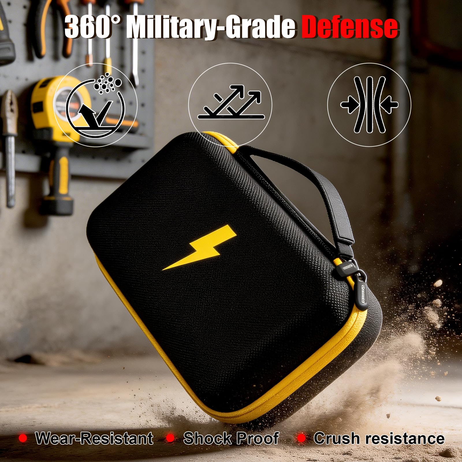Hard Carrying Case for Fluke Digital Multimeter – Protective Travel Organizer for Meter and Test Leads