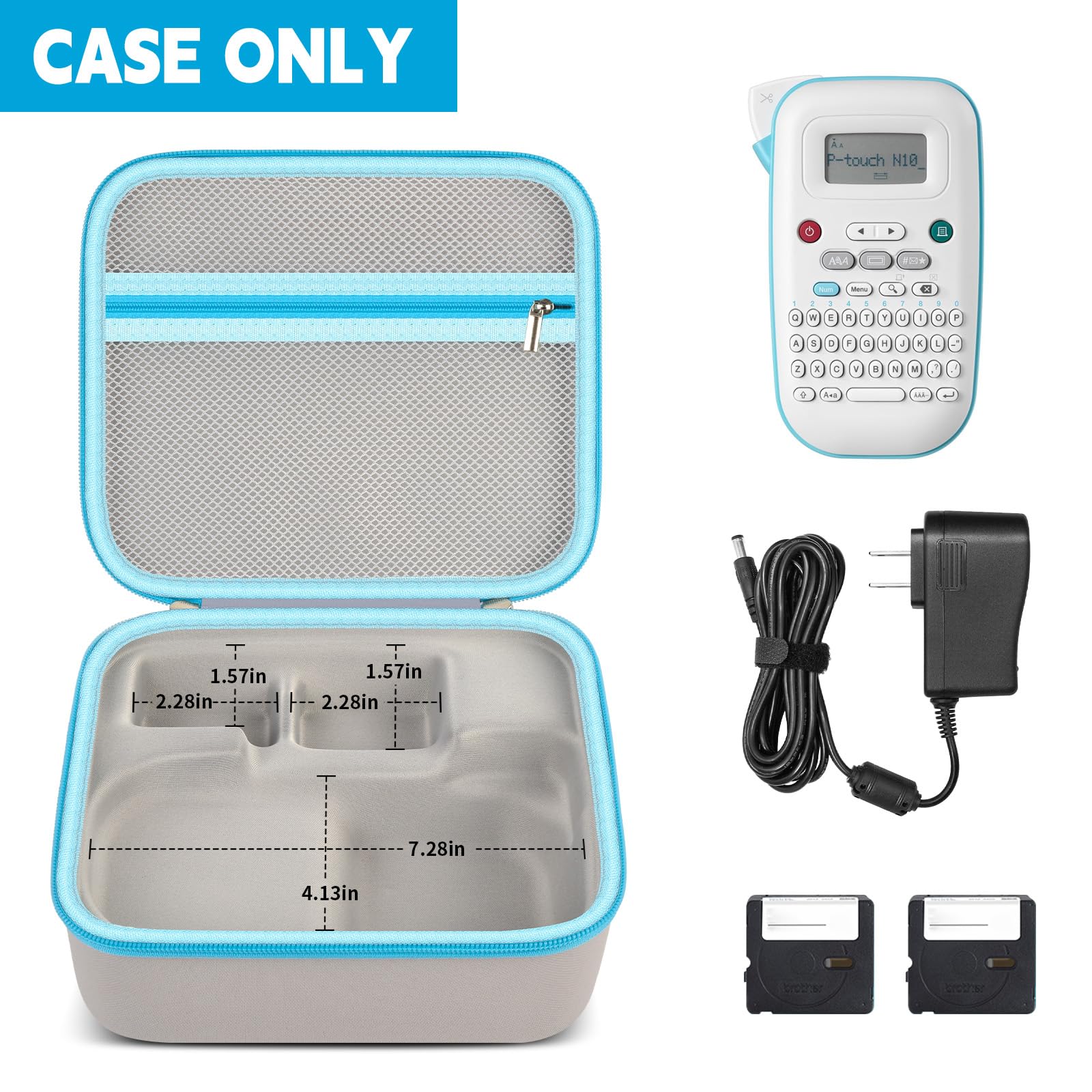 Portable Label Maker Case – Fits PT-N20 / PT-N25BT, Travel and Office Organizer Bag