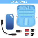 Portable SSD Case for SanDisk Extreme And Extreme PRO, Hard Shell Travel Storage  with SD Card Holder