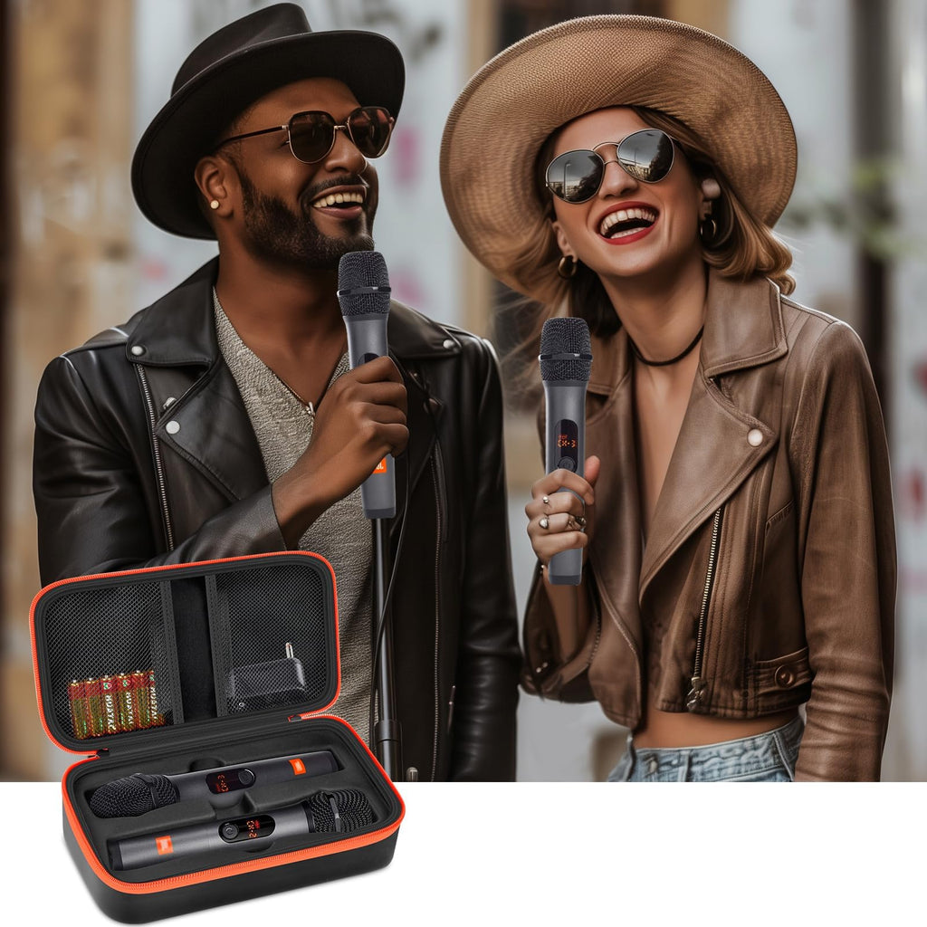 JBL Wireless Microphone Case – Shockproof Hard Shell Travel Bag For Dual Mics and Accessories