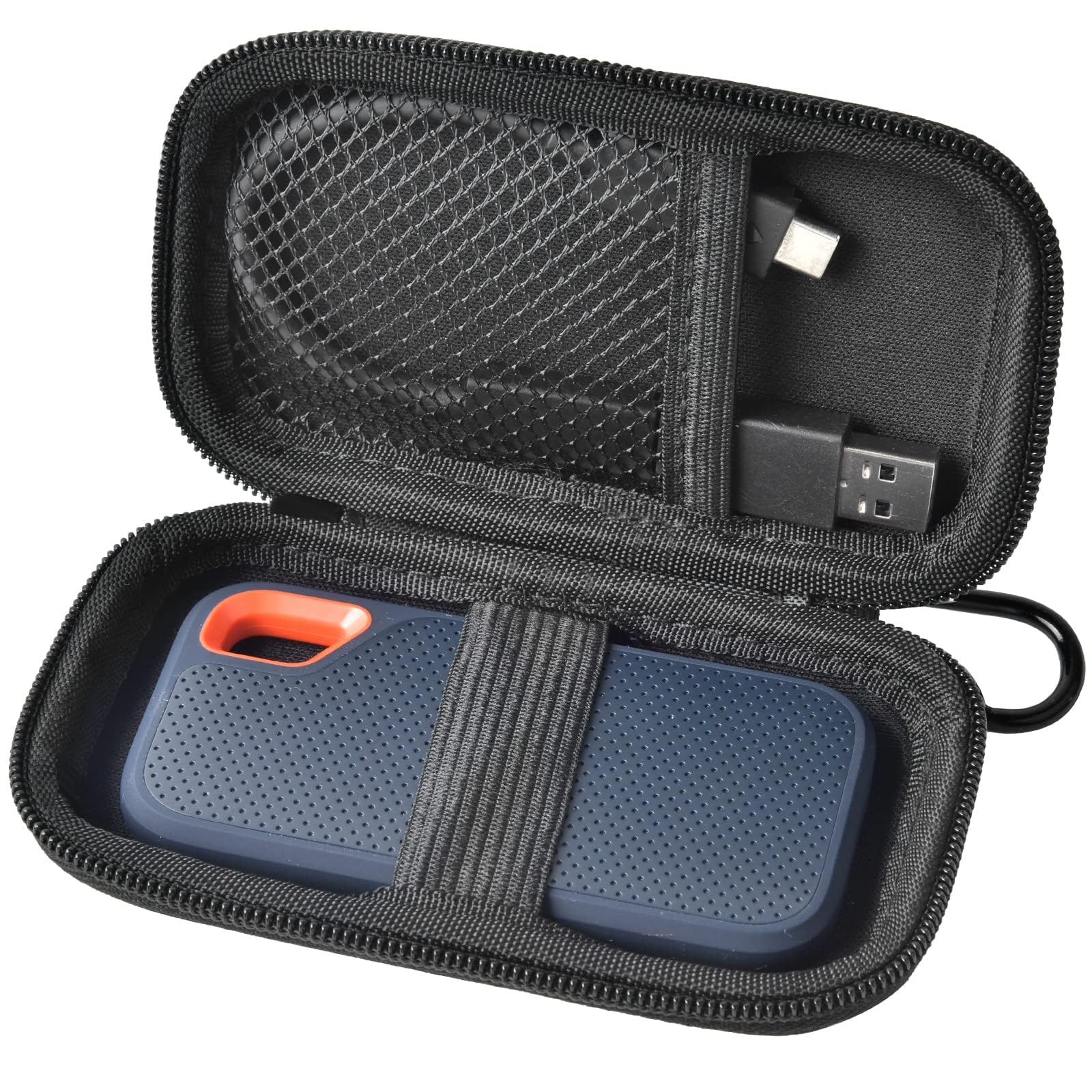 Portable SSD Case for SanDisk Extreme And Extreme PRO, Hard Shell Travel Storage  with SD Card Holder