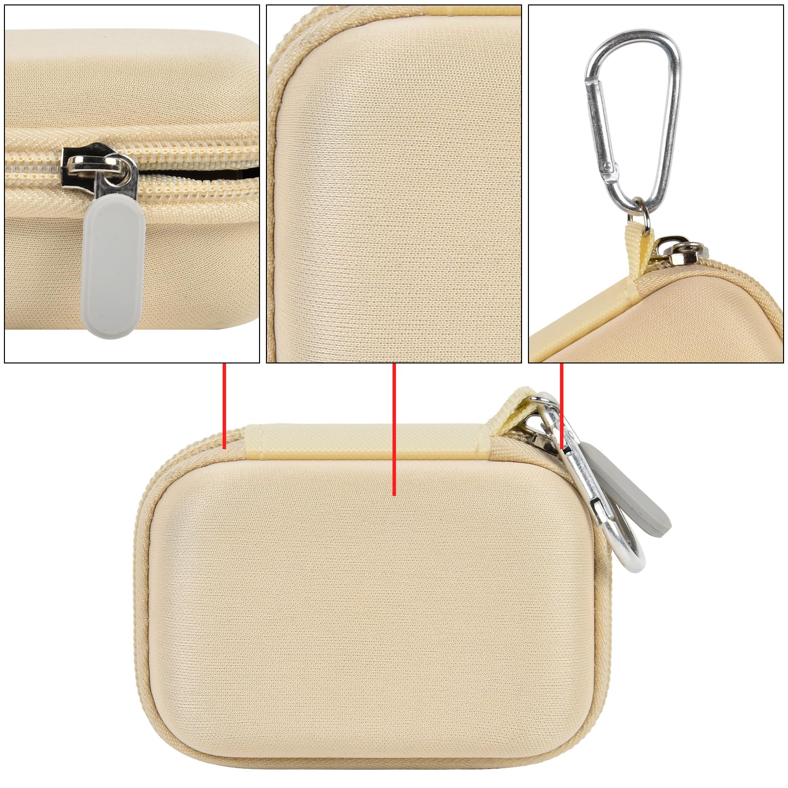 Portable Charger Case for Mini Power Bank, Hard Shell Travel Storage Bag with Cable Pocket