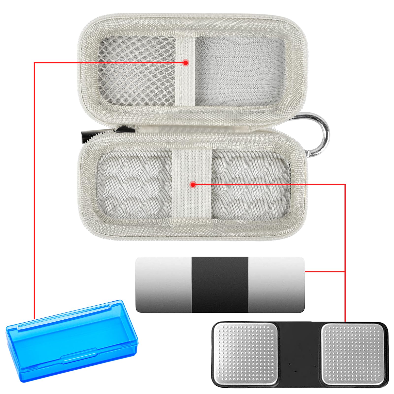 Shockproof Travel Case for KardiaMobile 6L Max – Dual EVA Protection, Use Without Removing