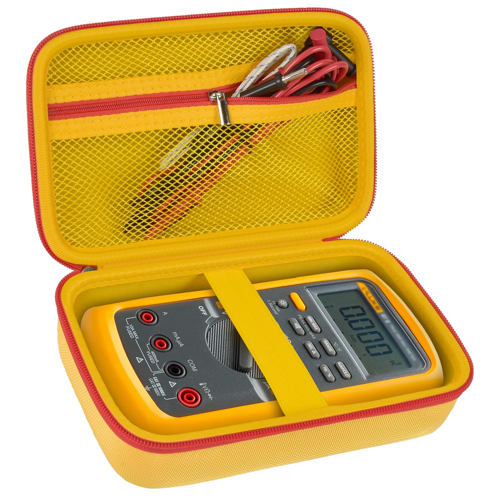 Hard Carrying Case for Fluke Digital Multimeter – Protective Travel Organizer for Meter and Test Leads