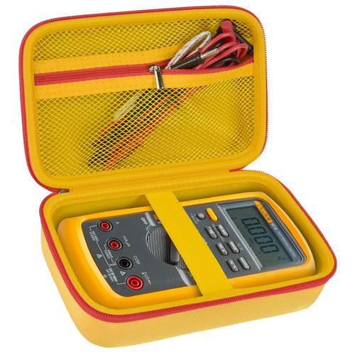 Hard Carrying Case for Fluke Digital Multimeter – Protective Travel Organizer for Meter and Test Leads