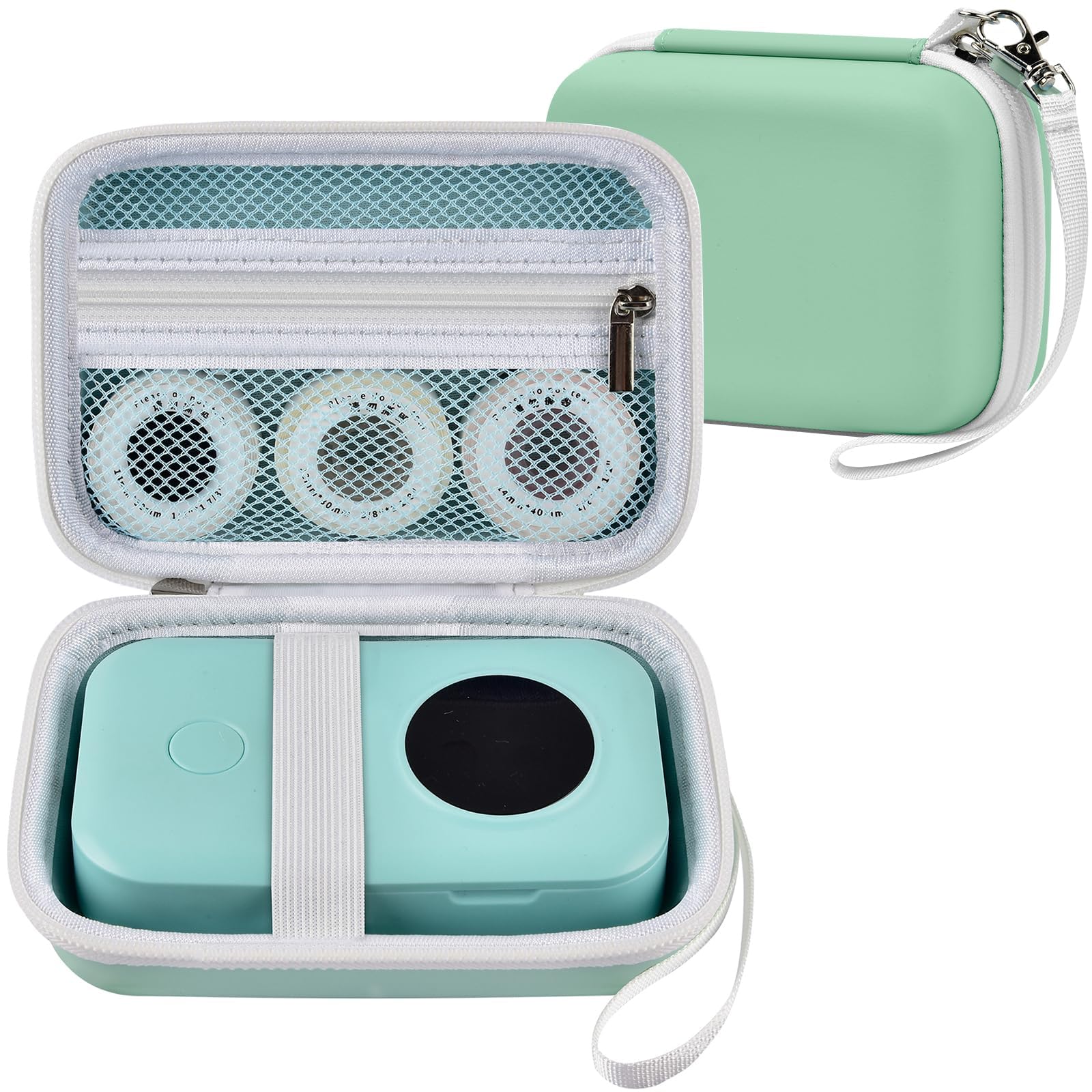 Label Maker Carrying Case Fits Phomemo, NIIMBOT and More– Protective EVA Bag with Mesh Pocket