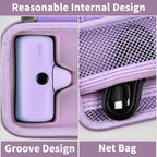 Portable Charger Case for Mini Power Bank, Hard Shell Travel Storage Bag with Cable Pocket