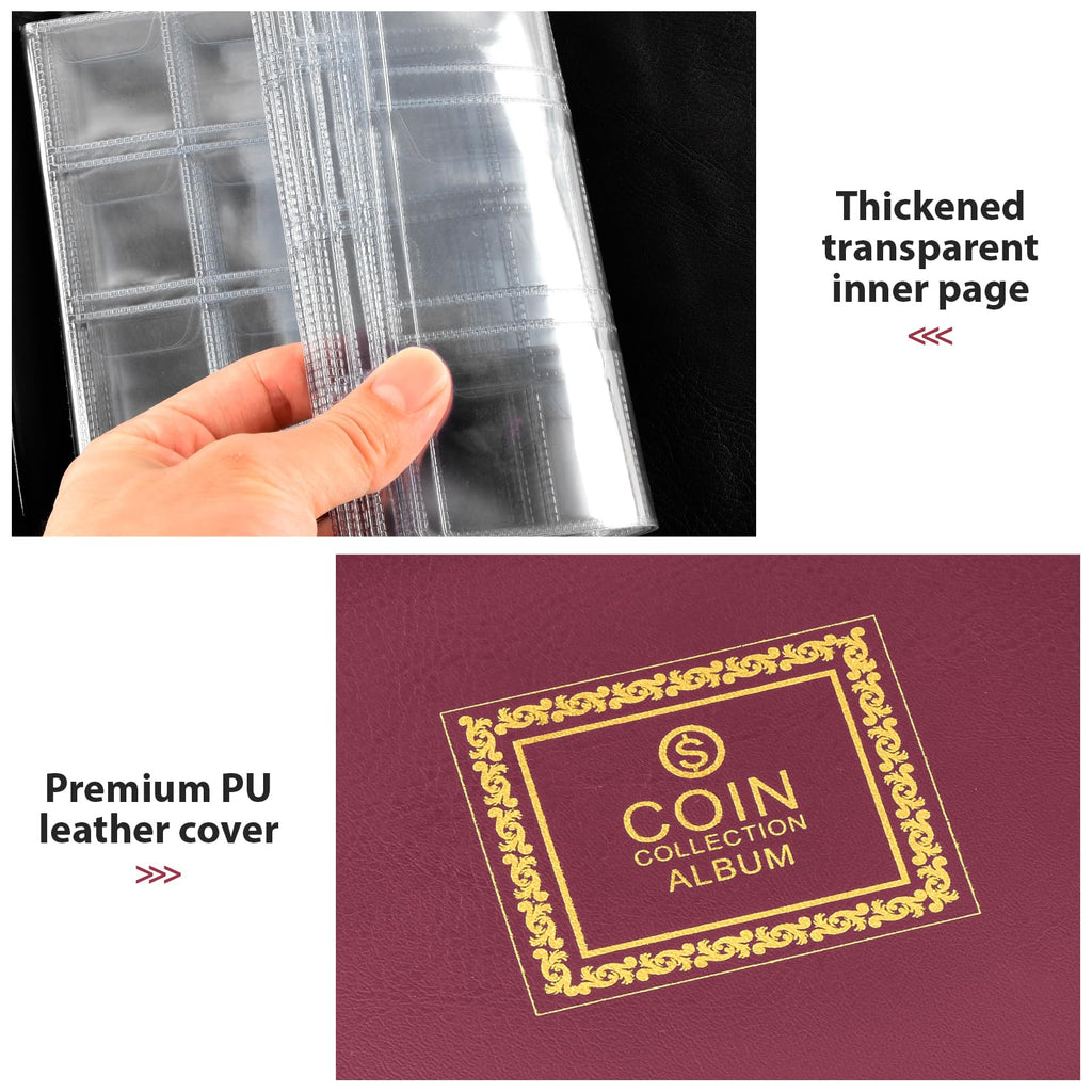 300 Pocket Coin Collection Album – Protective Coin Storage Book for Collectors