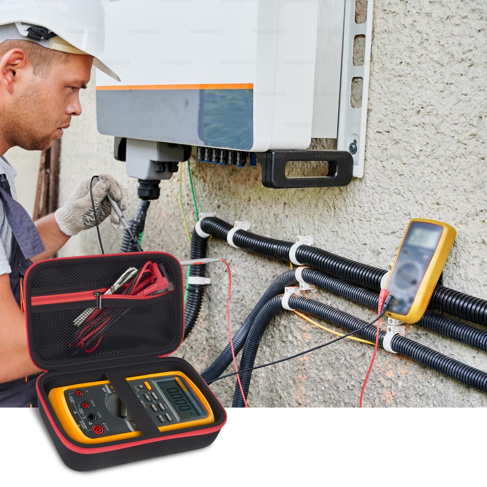 Hard Carrying Case for Fluke Digital Multimeter – Protective Travel Organizer for Meter and Test Leads