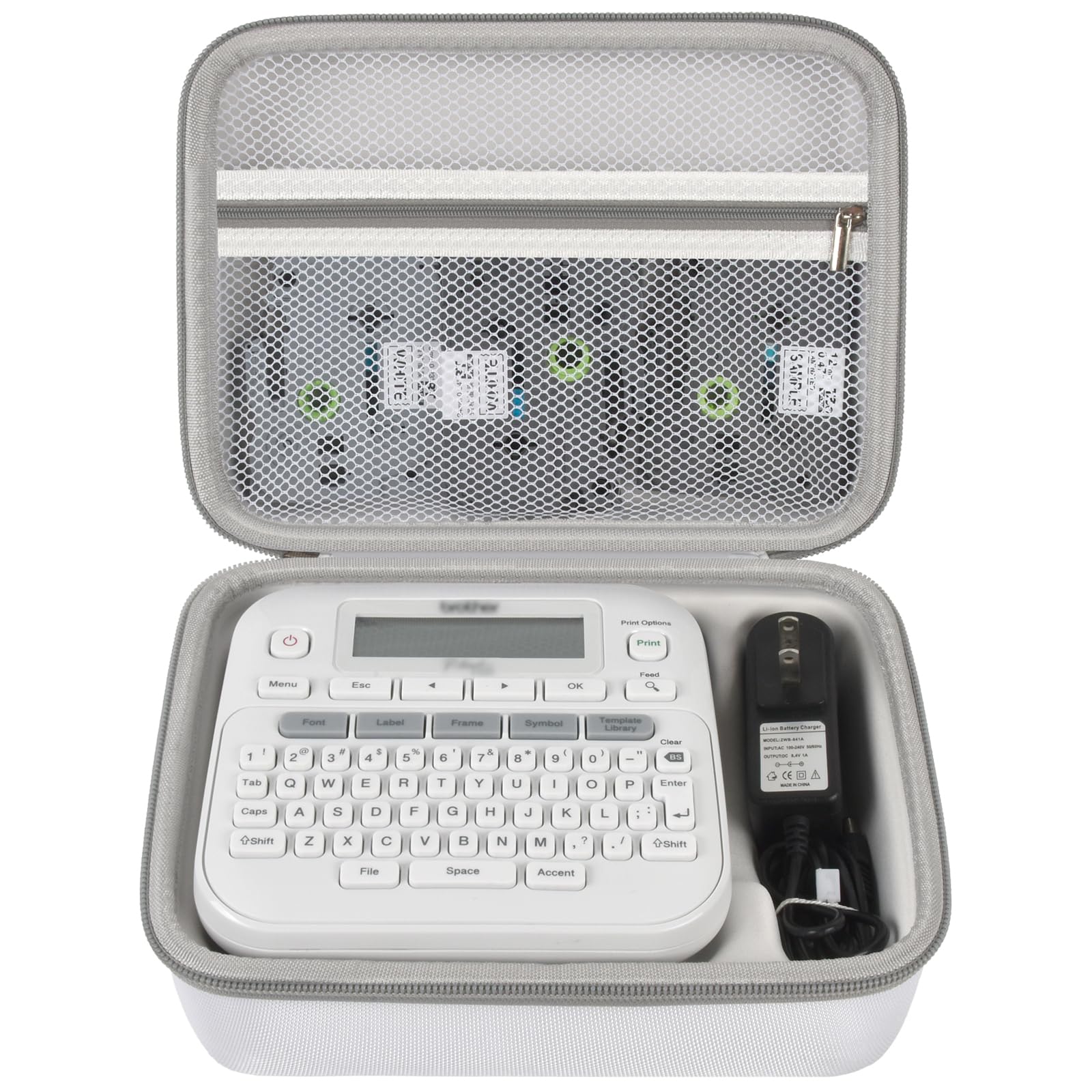 Portable Label Maker Case for P-Touch PTD220/210–Storage Organizer for Tapes and Accessories