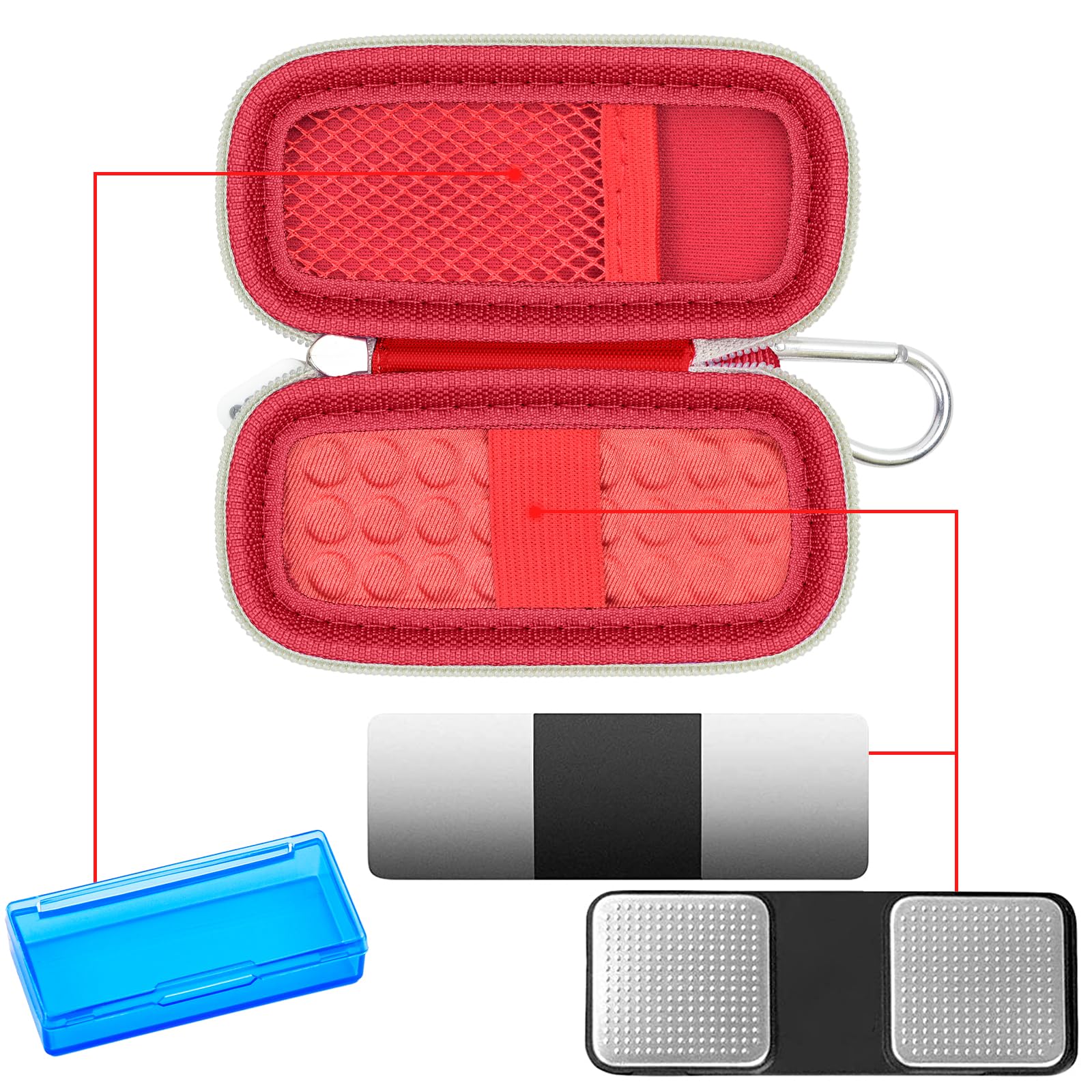 Shockproof Travel Case for KardiaMobile 6L Max – Dual EVA Protection, Use Without Removing