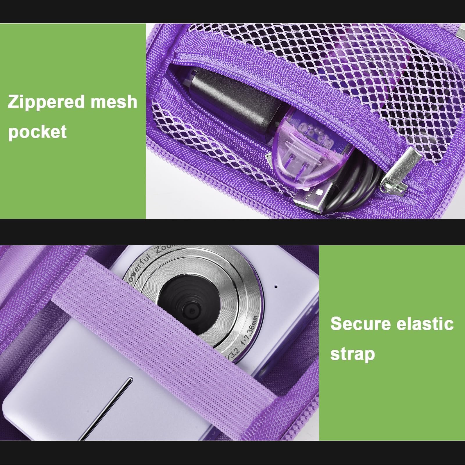 Digital Camera Case For VAHOIALD, Kodak and More | Protective Bag with SD Card Holder
